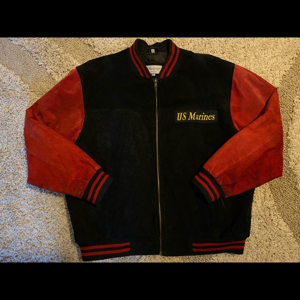 Usmc Suede/Leather Bomber Jacket! Gem